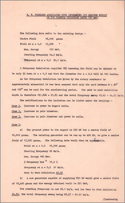RF problems associated with increasing the maximum energy of the Harwell Cyclotron above 170 MeV (Note by M Snowden, 21 April 1948)