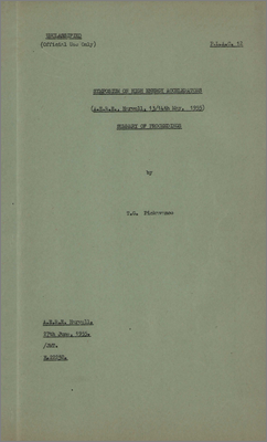 Summary of proceedings (Gerry Pickavance, 27 June 1955)