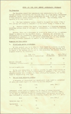 Notes on the High Energy Accelerator Programme (undated, unknown author)