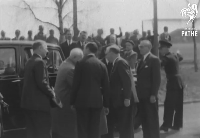 Bulganin and Khrushchev visit Harwell