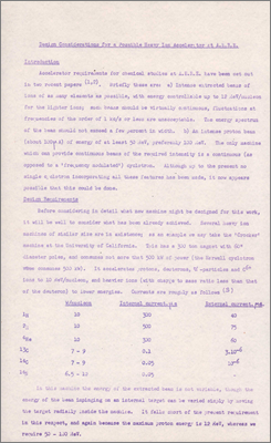 Design considerations for a possible heavy ion accelerator (21 November 1958)