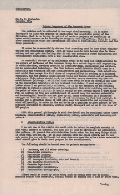 Future Programme of the Research Group (Paper by Mullett, 31 March 1959)