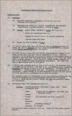 Confidential notes on NIRNS/SRC (Gerry Pickavance, undated but assumed to be late 1964/early 1965)