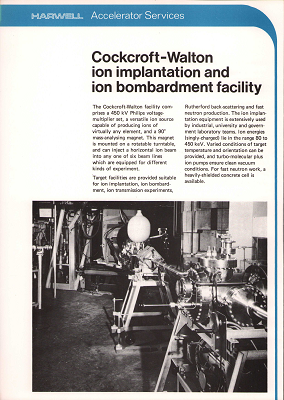 Cockcroft-Walton ion implantation (1975)
