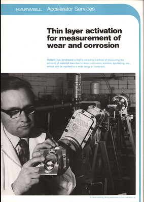Thin layer activation for measurement of wear and corrosion (1975)