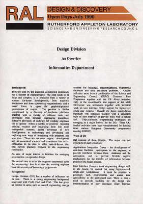 Informatics Department: Design Division overview