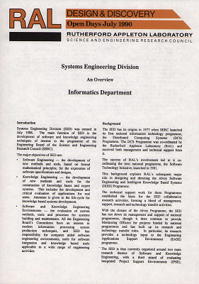 Informatics Department: Systems Engineering Division overview