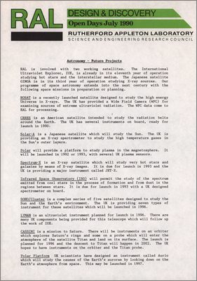 Astronomy: Future projects