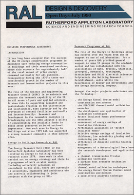 Building Performance Assessment