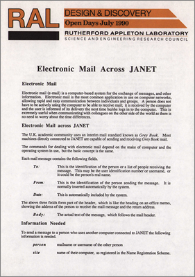 Electronic Mail Across JANET
