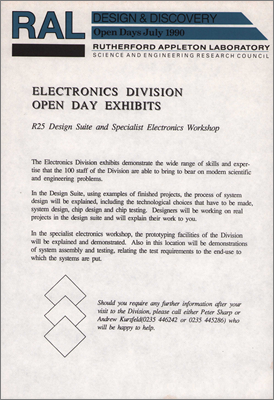 Electronics Division: Open Day Exhibits