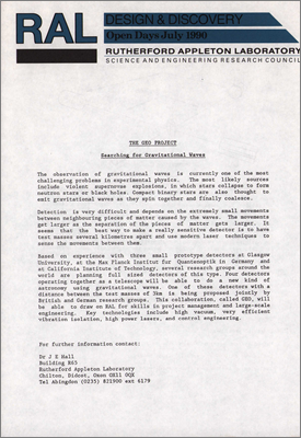 The GEO Project: Searching for gravitational waves