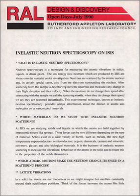 Inelastic neutron spectroscopy on ISIS