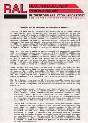 Neutrons help us understand the structure of materials