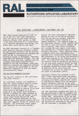 OPAL Detectors: Experimental equipment for LEP