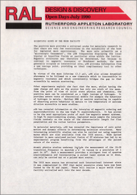 Scientific scope of the Muon Facility