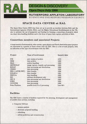Space Data Centre at RAL