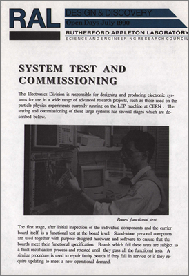System test and commissioning