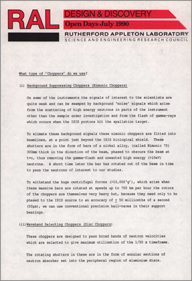 What type of choppers do we use?