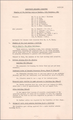 BC(61)58 Minutes of meeting (12 December 1961)