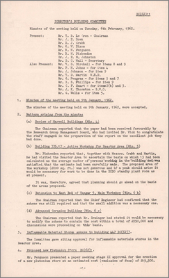 BC(62)11 Minutes of meeting (6 February 1962)