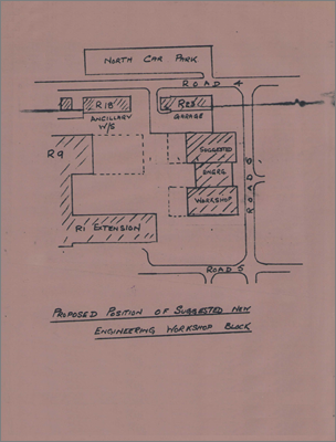 Note from JA Goode, Nimrod Services Section to P Bowles, Chief Engineer concerning costs of workshop facilities and accommodation for Services Section (2 March 1961)