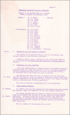 RLBC/M38 Extension to R18 requires additional work, estimate for Atlas Computer building R27, site power distribution, resurfacing of roads and issue of ponding, extension to PLA, estimate for extension to R2 including additional costs due to difficult working conditions and discovery of pre-existing services, roads and roundabouts opposite R27, parasitic area extension, experimental area extension, Plant Store; includes note with update from Howlett, 5 February 1962)