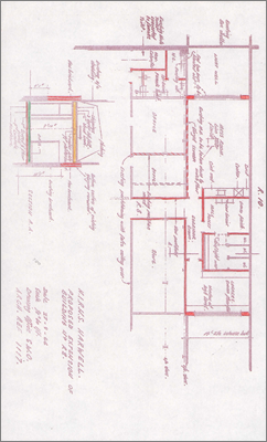 RLBC/P95 Extension to R8 (Sketch showing proposed layout for mess room, male and female toilets and locker room, 27 September 1962)