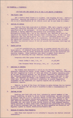 Contract for the magnet yoke of the 7 GeV Proton Synchrotron (2 September 1957)
