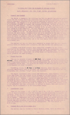 NI(GP)(57)3 Main buildings for the 7 GeV Proton Synchrotron (6 November 1957)