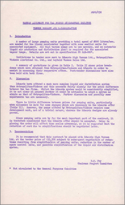 NI(GP)(58)23 and PSPC/P32 Vacuum equipment for the Injector (Tenders and proposal, 1 December 1958)