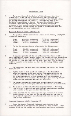 NI/GP/63/12 Stores accommodation (Proposal for a very heavy plant store to supplement R24, the walls of which can support only a crane for less heavy items, 1 May 1963)