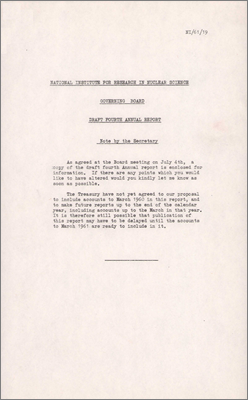 NI/61/19: Draft annual report and accounts (July 1961)