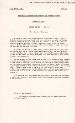 NI/63/5: Annual Report 1962/63 (18 March 1963)