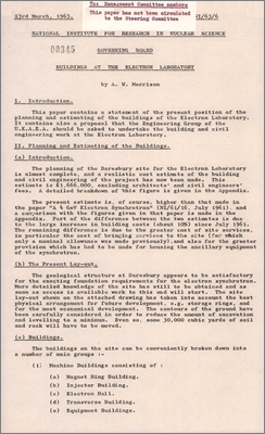NI/63/6: Buildings at the Electron Laboratory (23 March 1963)