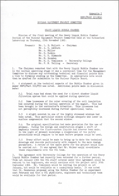 NEPC/Part III/M30 Minutes and appendices of the final meeting of the Heavy Liquid Bubble Chamber Section of the Nuclear Equipment Project Committee at RL (25 November 1965)