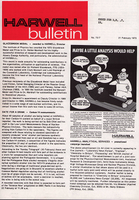 Harwell Bulletin (21 February 1975)
