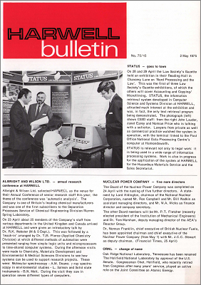 Harwell Bulletin (2 May 1975)