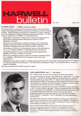 Harwell Bulletin (9 May 1975)