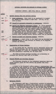 Director's Meeting (22 July 1963 at Chilton)
