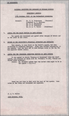 Director's Meeting (14 October 1963 at RL)