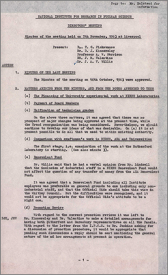 Director's Meeting (7 November 1963)