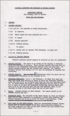 Notes for the Chairman