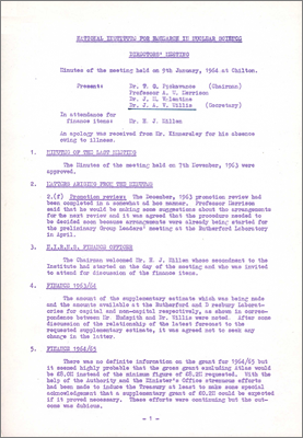 Director's Meeting (9 January 1964 at Chilton)