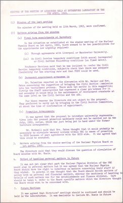 Director's Meeting (7 April 1965)