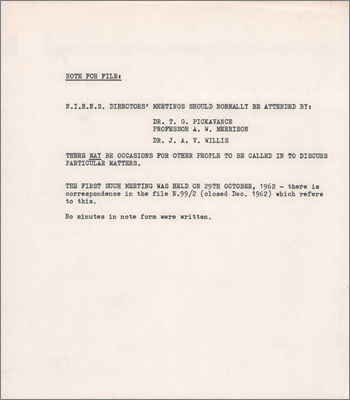 Director's Meeting: Terms of Reference