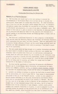 RR7 (65/66): Neutron Beam Facilities for Universities (23 June 1966)