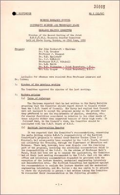 RR8 (65/66): Minutes of the second meeting of the Joint SRC/AEA Research Reactor Committee (23 June 1966)