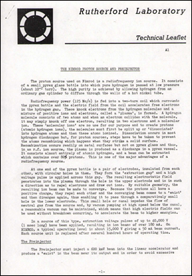 A1 The Nimrod Proton Source and Pre-injector