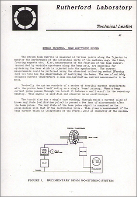A2 Nimrod Injector: Beam monitoring system